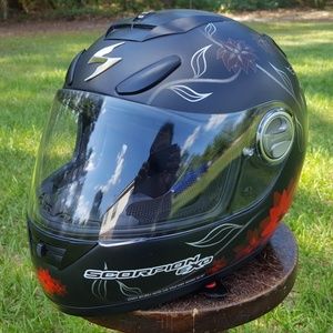 Scorpion EXO-700 Black Dahlia Motorcycle Helmet